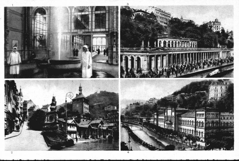 Staré pohlednice Karlových Varů ukazují, jak město vypadalo v minulosti.