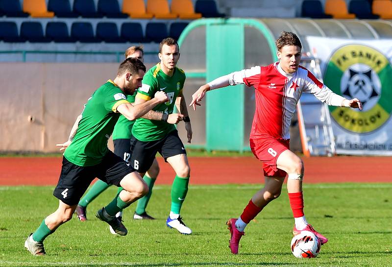 Ve šlágr Fortuna ČFL remizoval Baník Sokolov v krajském derby s karlovarskou Slavií 1:1.