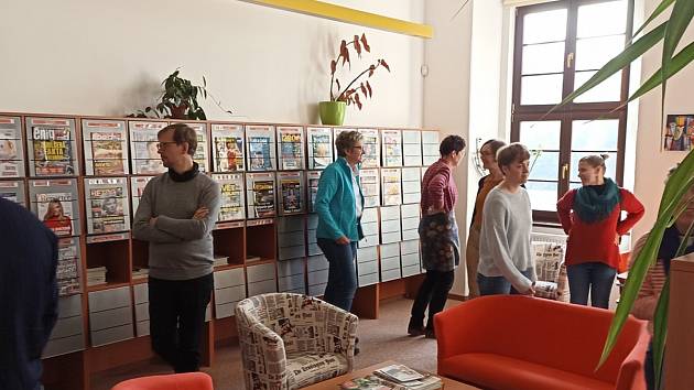 Návštěva knihovníků z Německa v ostrovské knihovně.