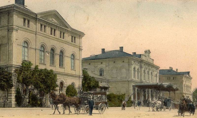 Horní nádraží v Karlových Varech, 1905.