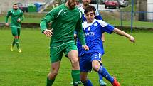 Březová (v zeleném) uspěla v dohrávce v Nejdku, vyhrála 3:1.