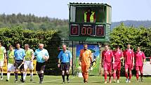 Béčko chebské Hvězdy (v červeném) rozstřílelo Trstěnice v poměru 11:2.