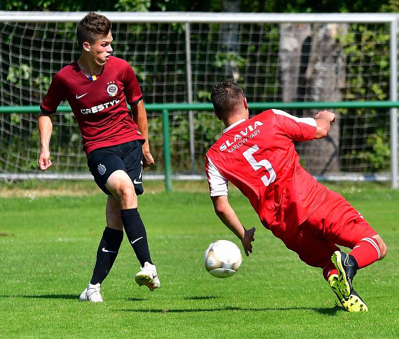 Karlovarská Slavia na závěr letní přípravy nestačila na Spartu Praha U19, které podlehla 3:4.