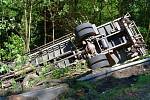 Nehoda nákladního automobilu u Bečova