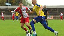 Karlovarská Slavia uspěla na půdě Rakovníka, kde dosáhla na těsnou, ale důležitou výhru 1:0. Foto: Antonín Vydra