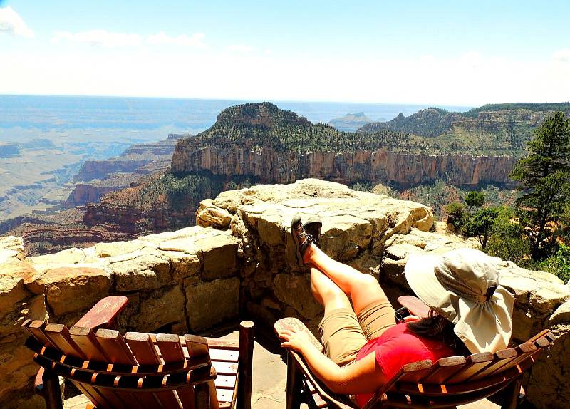 USA - odpočinkový pohled na Grand Canyon 