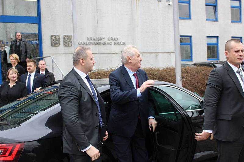 Prezident republiky Miloš Zeman na návštěvě Karlovarského kraje.