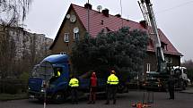 Vánoční strom v Karlových Varech už stojí.