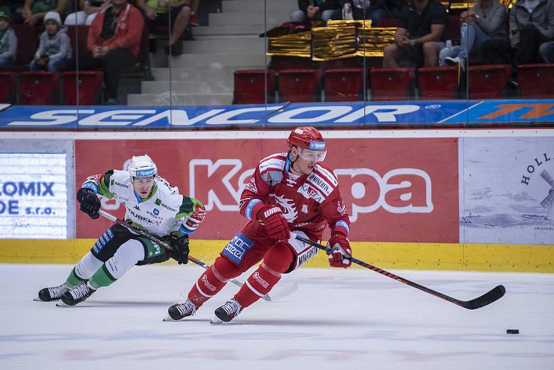 Utkání 3. kola Tipsport extraligy HC Energie Karlovy Vary - HC Oceláři Třinec