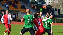 Ve šlágr Fortuna ČFL remizoval Baník Sokolov v krajském derby s karlovarskou Slavií 1:1.