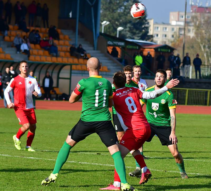 Ve šlágr Fortuna ČFL remizoval Baník Sokolov v krajském derby s karlovarskou Slavií 1:1.