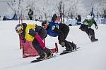 Z finále Mistrovství světa juniorů ve snowboardcrossu.