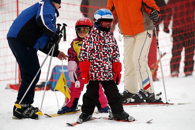 Kids Cup 2010. Na premiérovém Kids Cupu řádily lyžařské naděje. Obří slalom zvládli v miniareálu na Klínovci i ti nejmenší.