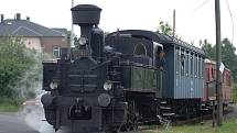 Parní lokomotiva Kafemlejnek v Merklíně