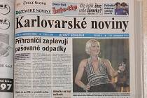 Karlovarské noviny z 6. listopadu roku 2001. Repro Muzeum KV