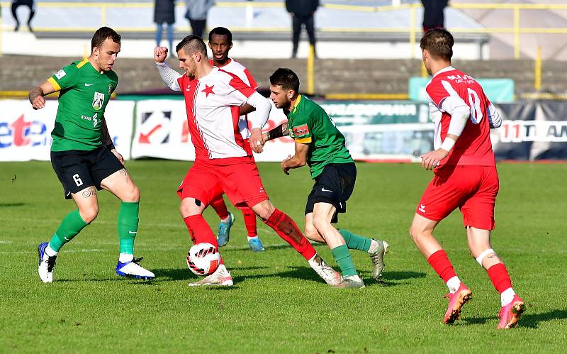 Ve šlágr Fortuna ČFL remizoval Baník Sokolov v krajském derby s karlovarskou Slavií 1:1.