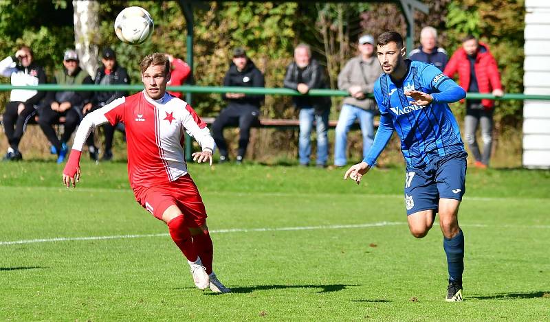 Karlovarská Slavia se drze vyšlápla na favorizované Domažlice, kterým přichystala porážku 0:3.