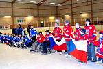 Česká výprava nastoupena k slavnostnímu ceremoniálu.