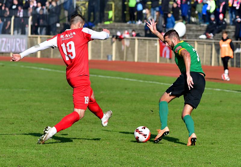 Ve šlágr Fortuna ČFL remizoval Baník Sokolov v krajském derby s karlovarskou Slavií 1:1.