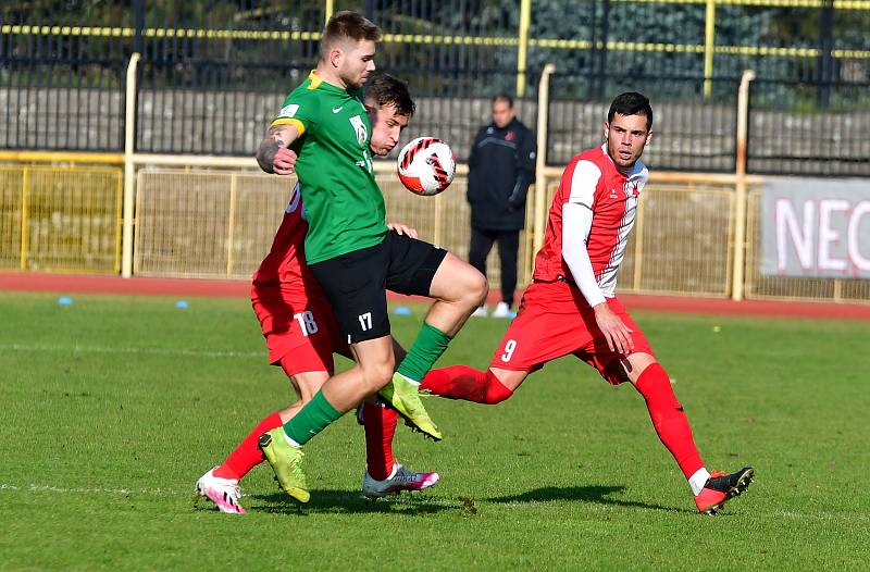 Ve šlágr Fortuna ČFL remizoval Baník Sokolov v krajském derby s karlovarskou Slavií 1:1.