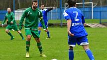 Březová (v zeleném) uspěla v dohrávce v Nejdku, vyhrála 3:1.