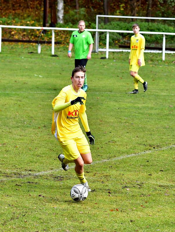 Fotbalisté Merklína si na závěr podzimní části připsali na účet porážku 0:6 s rezervou Viktorie Mariánské Lázně.