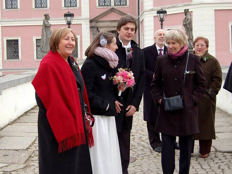 Svatba 11. 11. 2011 na bečovském zámku. Své ANO si zde řekli Pavla Haláková a Rudolf Wiszczor