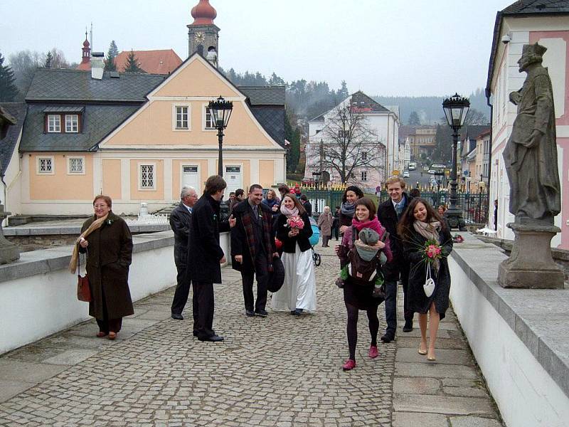 Svatba 11. 11. 2011 na bečovském zámku. Své ANO si zde řekli Pavla Haláková a Rudolf Wiszczor