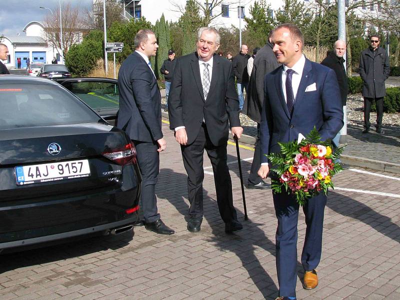 Prezident Miloš Zeman na návštěvě v Karlovarském kraji.