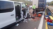 Dopravní nehoda na 61. kilometru dálnice D1, ve směru na Brno.