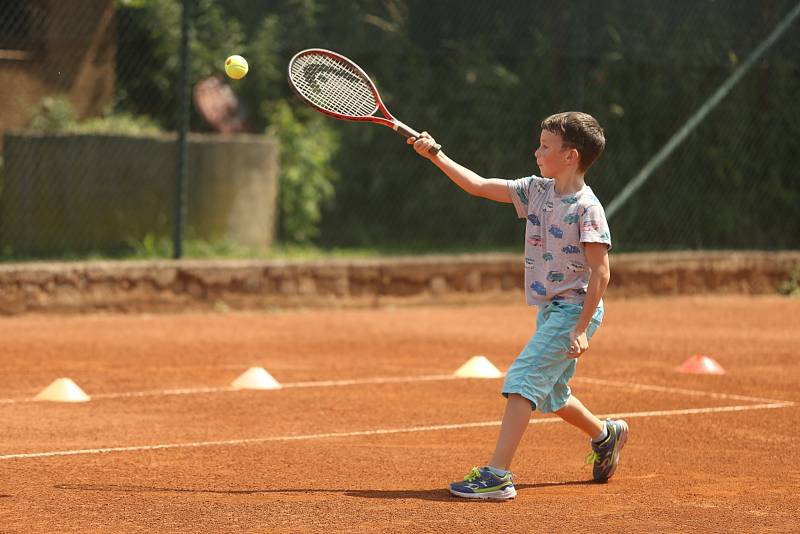 Optimální věk pro to, aby dítě začalo hrát tenis? Zřejmě kolem pátého a šestého roku, každý je ale individuální, některé děti začínají ve čtyřech letech.