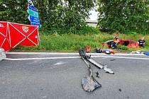 Tragická dopravní nehoda na křižovatce krajských silnic 111 a 112 u Struhařova.