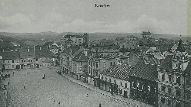 Centrální benešovská náměstí, dnes Masarykovo a Malé.