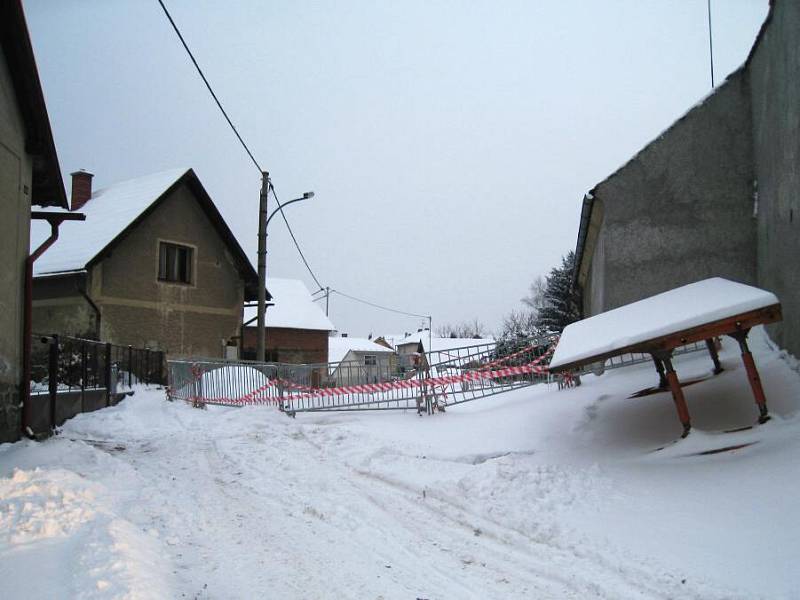 Výstavba kanalizace v Peceradech - 7. ledna