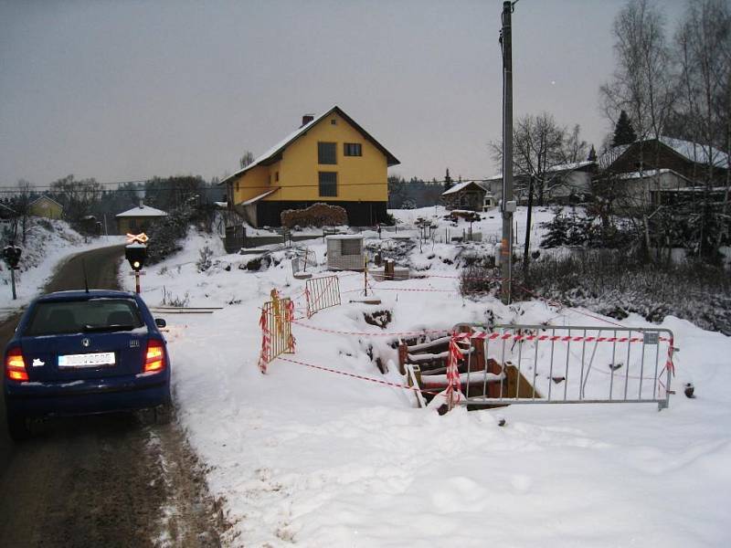 Výstavba kanalizace v Peceradech - 7. ledna