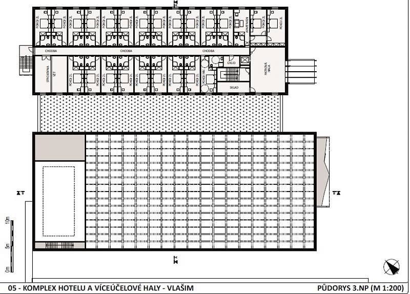 Vizualizace projektu ukazuje, jak by hala i hotel vypadaly.