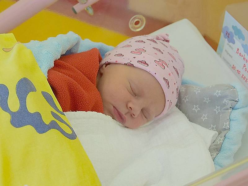 Barbora Polesná se narodila 30. října 2021 ve 21:53 hodin v benešovské porodnici s váhou 2580 g. Radují se z ní rodiče Eliška a Vladimír ze Stříbrné Skalice.