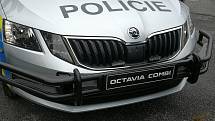 Z představení nových policejních vozidel Škoda Octavia combi.