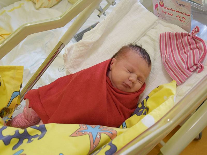 Josefína Havlíčková se manželům Veronice a Jiřímu narodila v benešovské nemocnici 7. prosince 2022 v 17.12 hodin, vážila 3460 gramů. Doma v Benešově na ni čekala sestřička Tonička (4).
