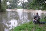 Povodně ve Lštění, Čerčanech, Čtyřkolech, Nespekách, Poříčí nad Sázavou a Zlenicích.