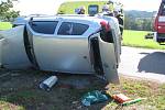 Dopravní nehoda VW Polo mezi Bedrčí a Petroupimí.