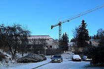 Stavba nového pavilonu v RÚ Kladruby, leden 2024.