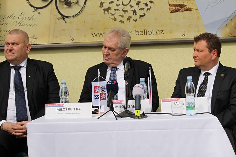 Prezident ČR Miloš Zeman ve Vlašimi.