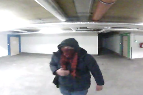 Kamery zachytily v době krádeže podezřelého muže, který se snažil při pohybu po garážích maskovat.