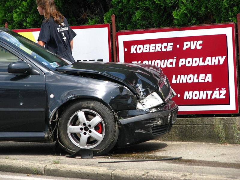 Dopravní nehoda na Červených Vrškách