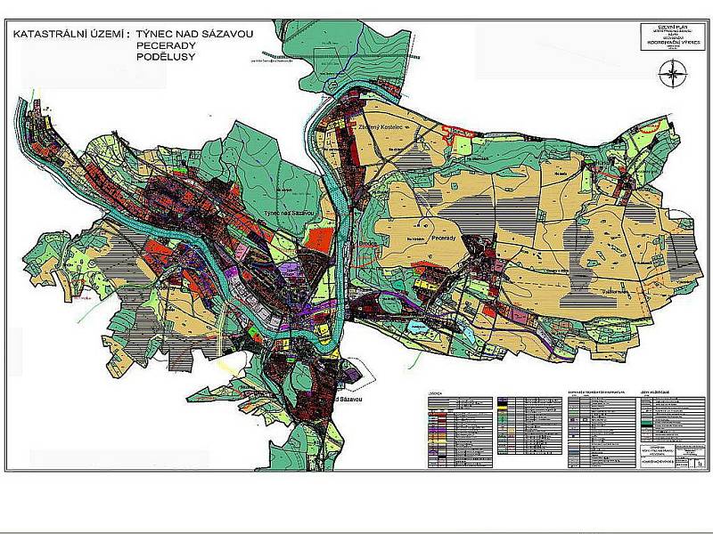 Územní plán Týnce nad Sázavou.