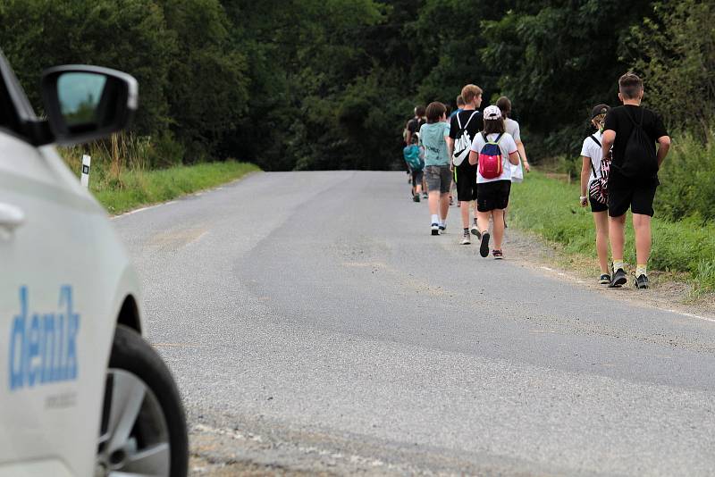 Z pobytového tábora DDM Benešov v Turistické základně Jablonná nad Vltavou.