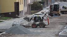 Rekonstrukce Zapovy ulice v Benešově v pátek 5. dubna 2019.
