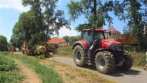 Následky bouřky, která Borovnici zasáhla v pondělí 1. července 2019.