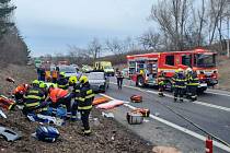 Dopravní nehoda u Bystřice na Benešovsku.